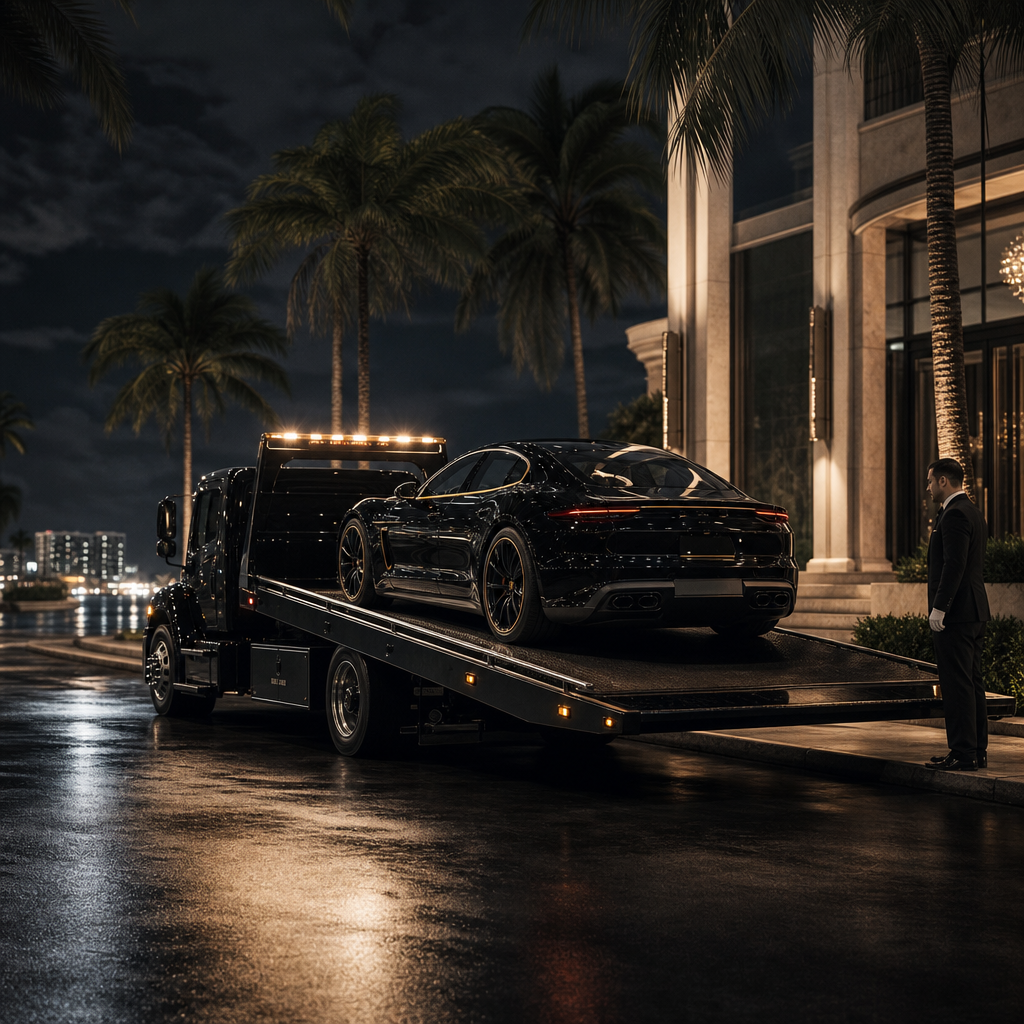 Towing in West Palm Beach — flatbed towing image in West Palm Beach